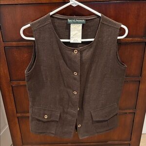 Harvé Benard Brown Women's Sweater Vest